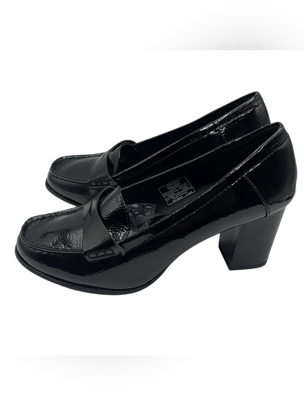 JONES NEW YORK BLACK PATENT LEATHER LOAFERS SIZE 7.5 - Picture 9 of 11